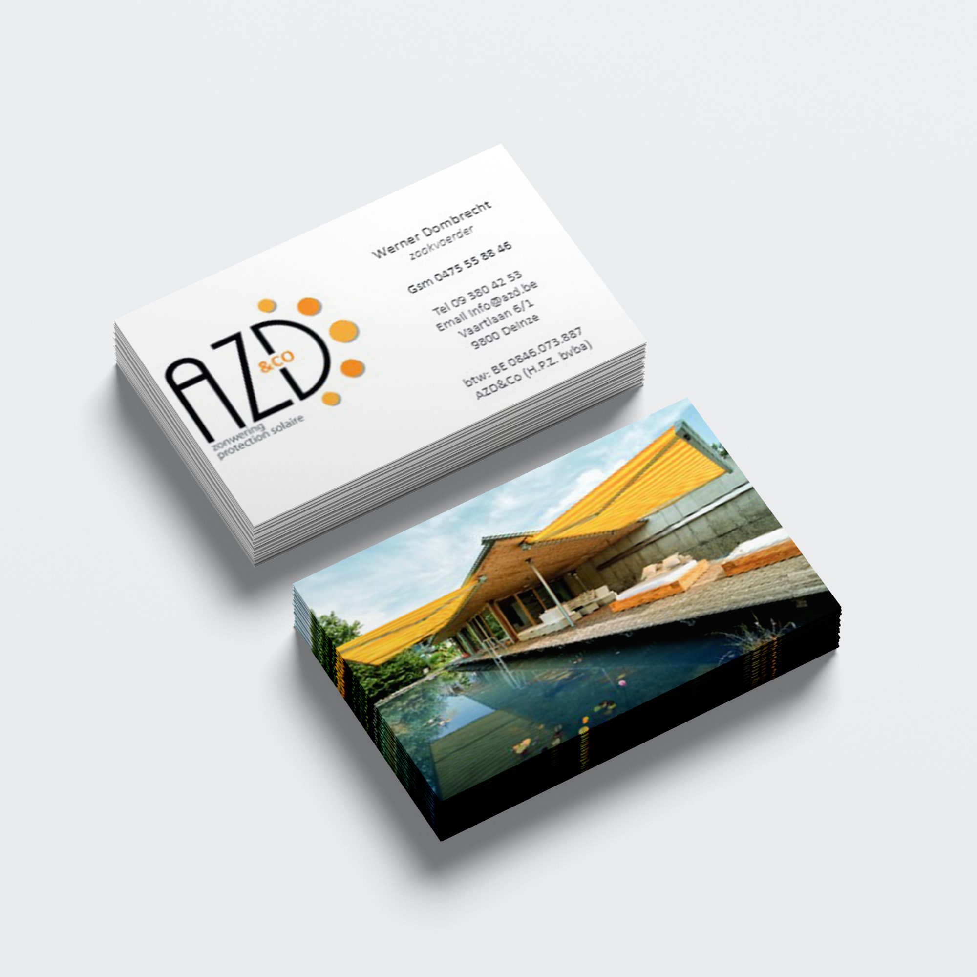 Visitekaartjes AZD Zonwering